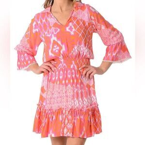 Walker & Wade Mia Dress in Flamingo XS